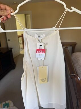 Wilfred Cream Spaghetti-Strap Silk Cami